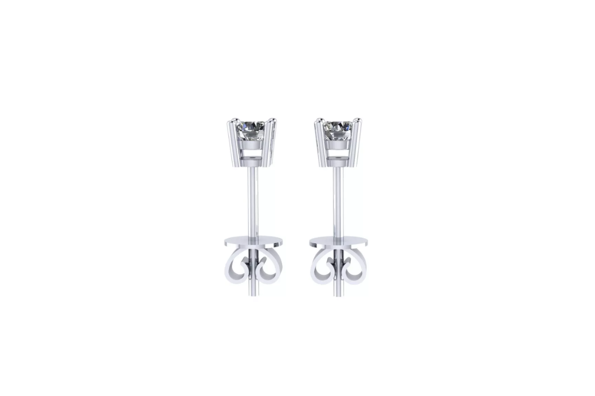 Pendientes en oro blanco y brillantes “88PG224”