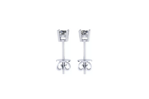 Pendientes en oro blanco y brillantes “88PG224”