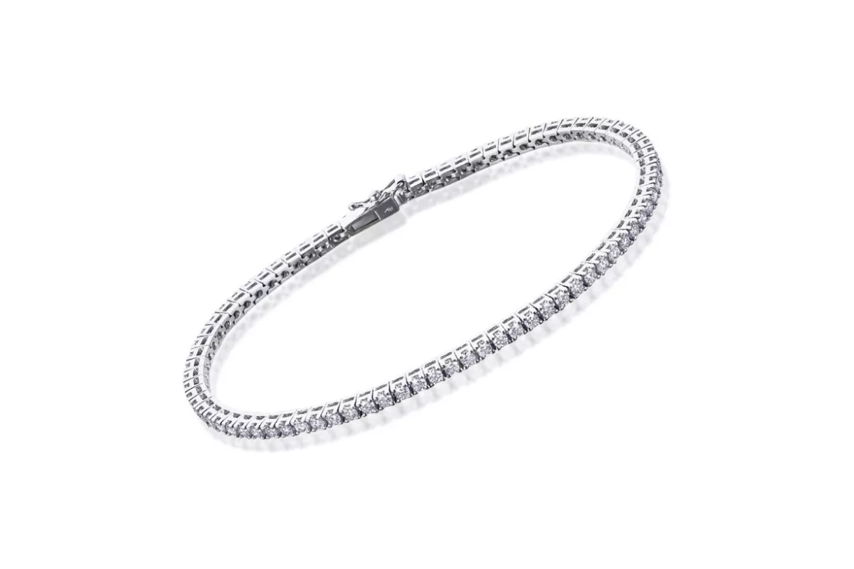 Pulsera Brillantes Riviere Oro Blanco 18k